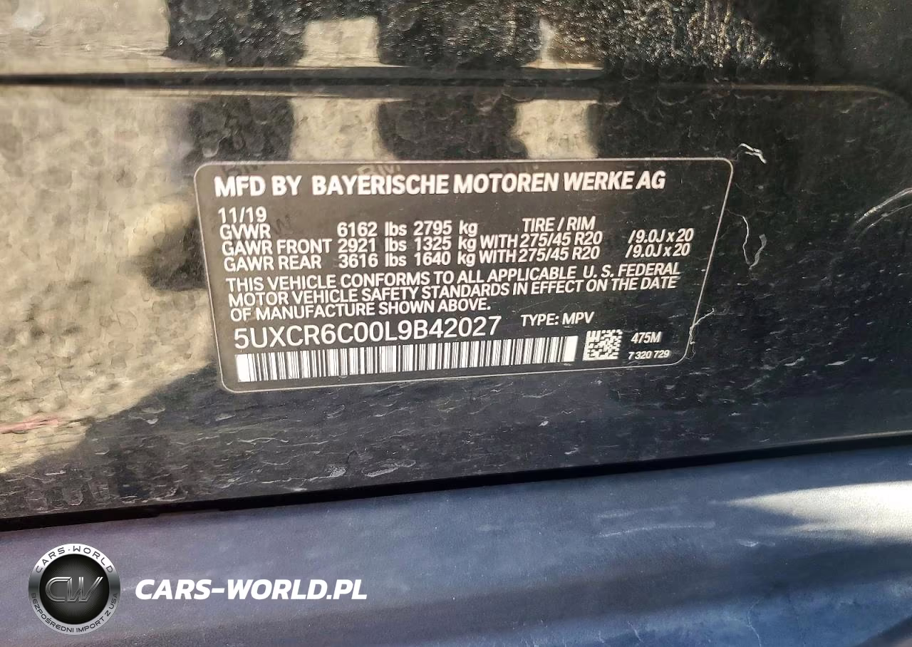 2020 BMW X5 xDrive40I VIN:5UXCR6C00L9B42027 - 14