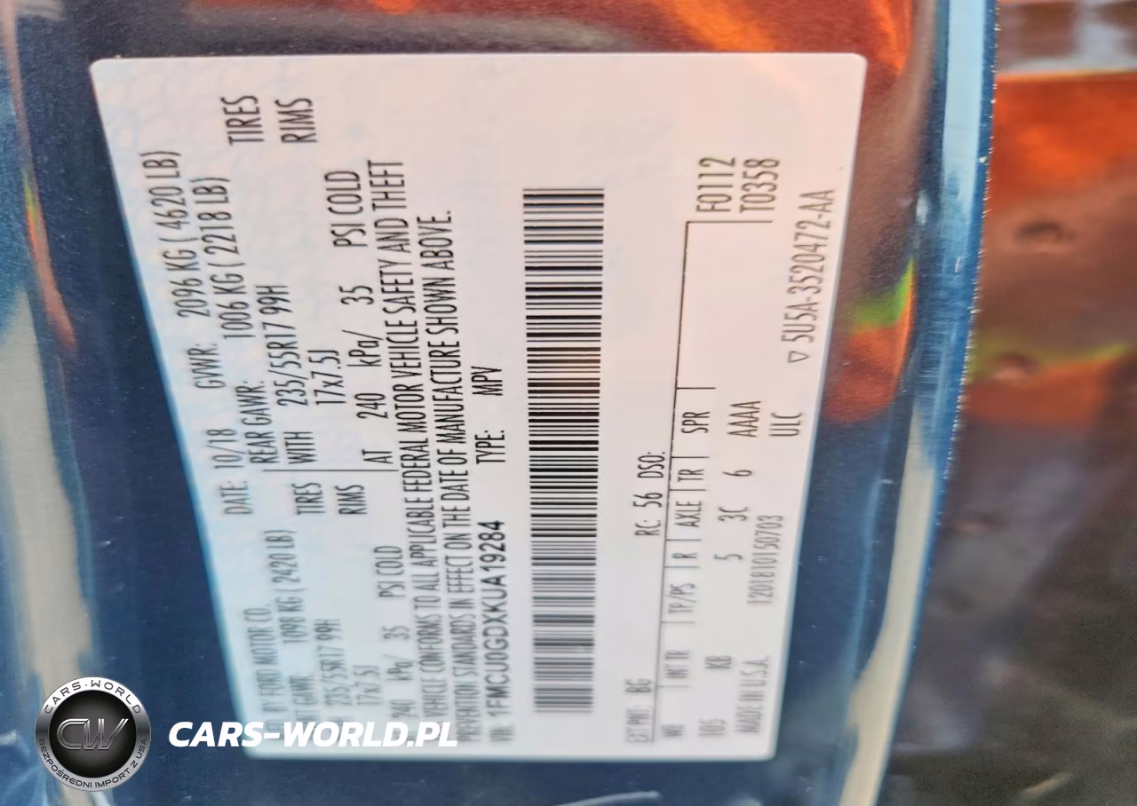 2019 Ford Escape Se VIN:1FMCU0GDXKUA19284 - 13