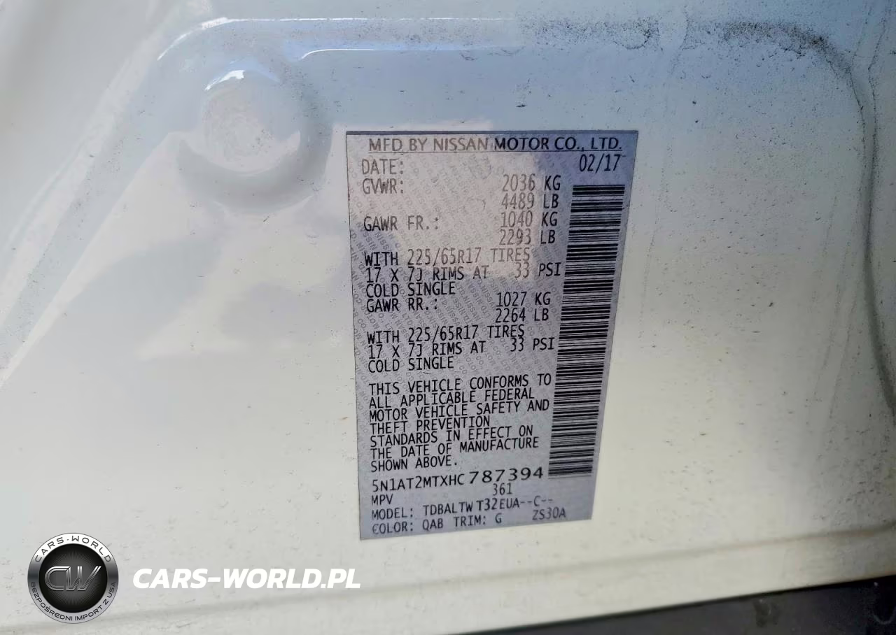 2017 Nissan Rogue Sv VIN:5N1AT2MTXHC787394 - 13