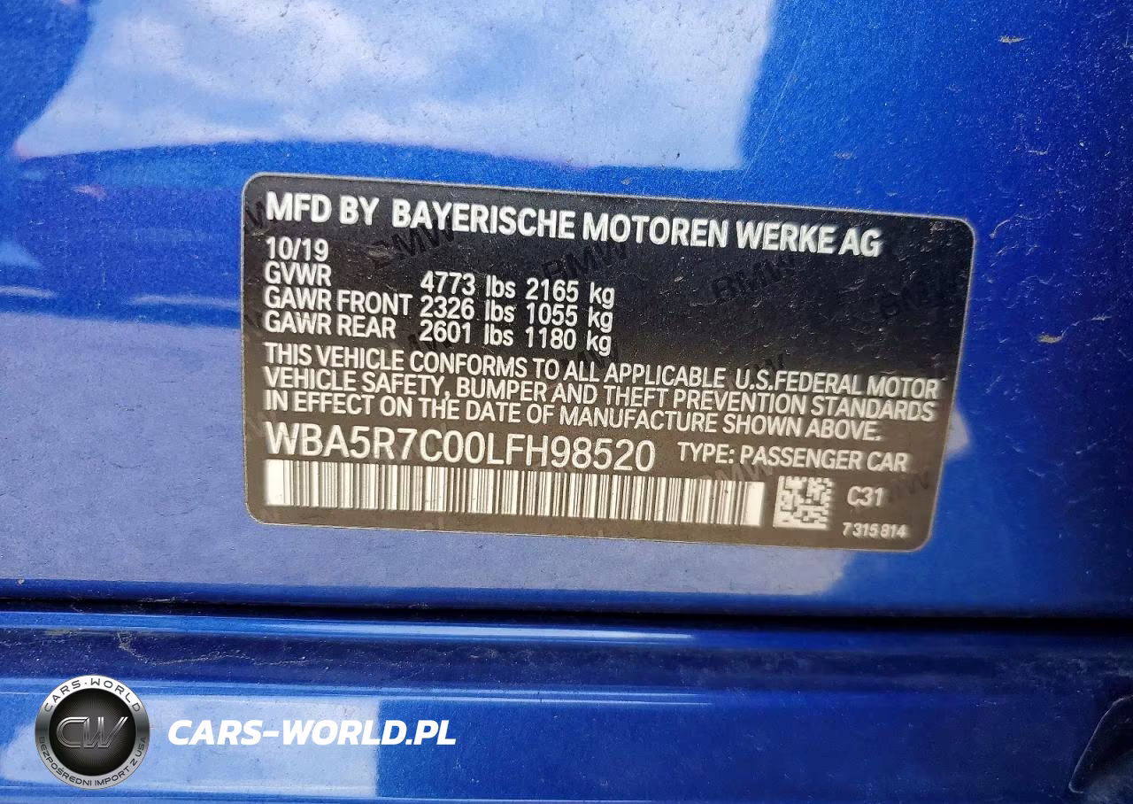 2020 BMW 330Xi VIN:WBA5R7C00LFH98520 - 12