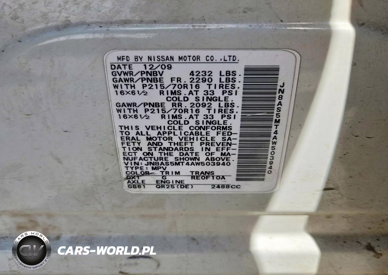 2010 Nissan Rogue Sl VIN:JN8AS5MT4AW503940 - 13