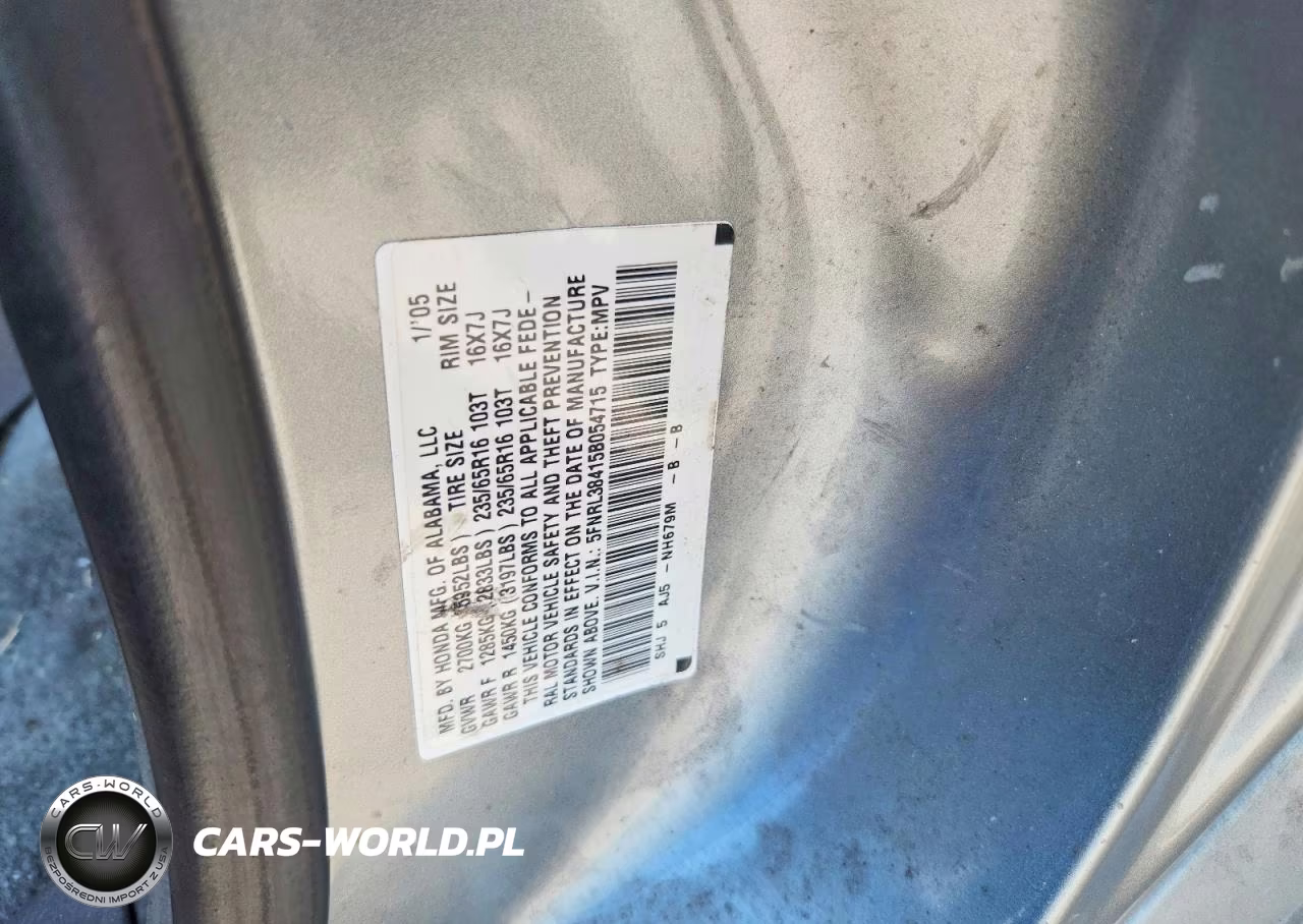 2005 Honda Odyssey Ex VIN:5FNRL38415B054715 - 13