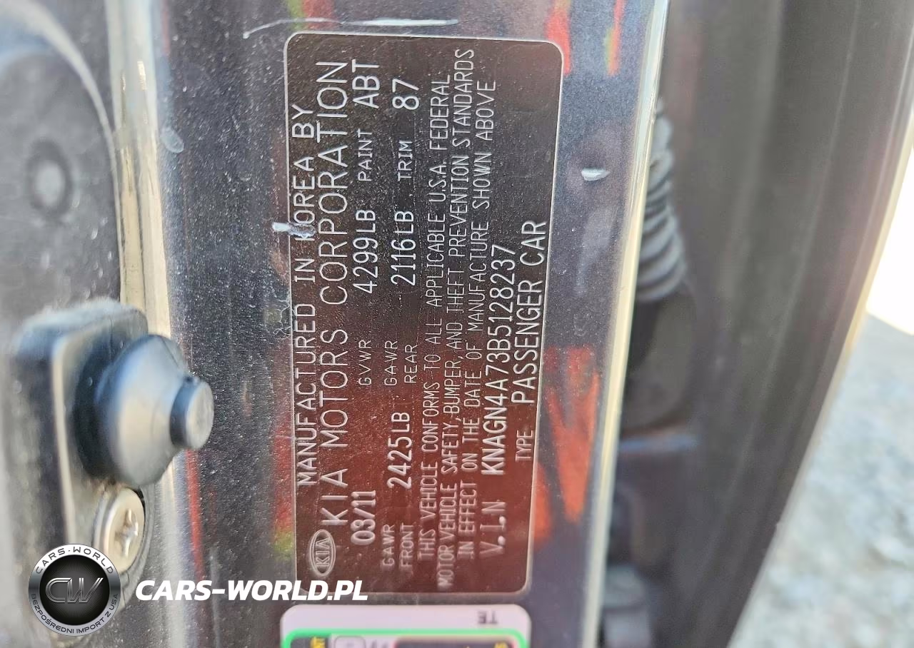 2011 Kia Optima Ex VIN:KNAGN4A73B5128237 - 13