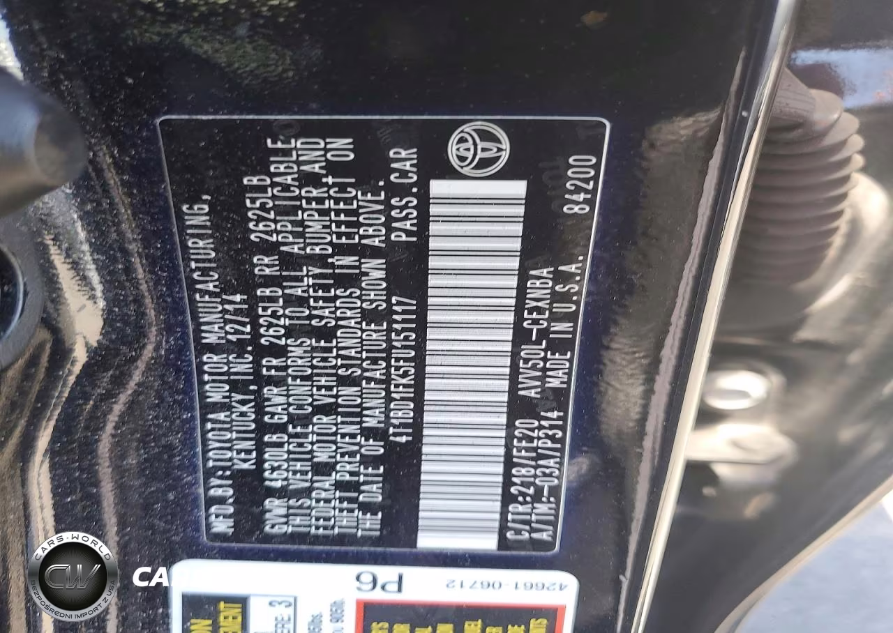 2015 Toyota Camry Hybrid Le VIN:4T1BD1FK5FU151117 - 13
