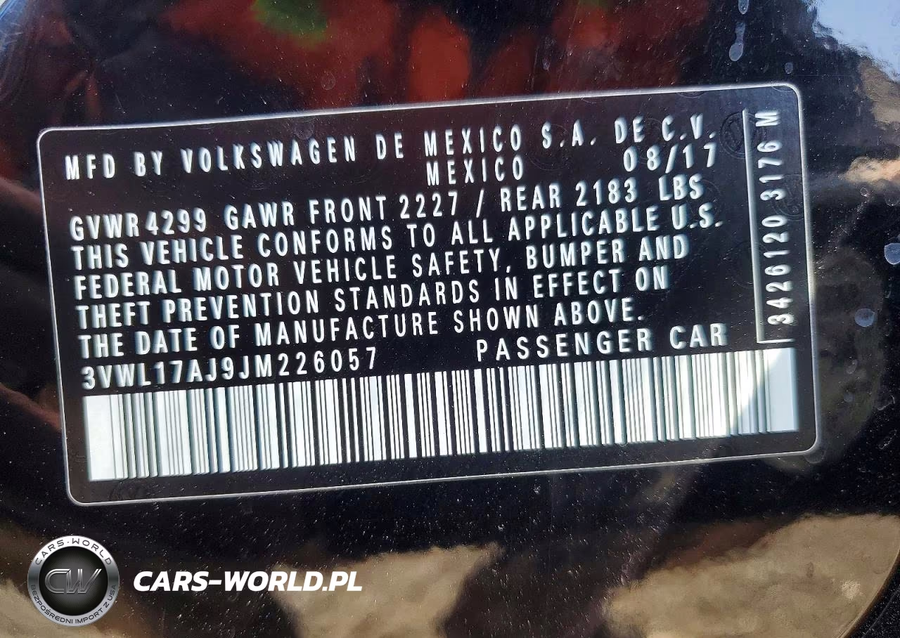 2018 Volkswagen Jetta S Automatic VIN:3VWL17AJ9JM226057 - 13