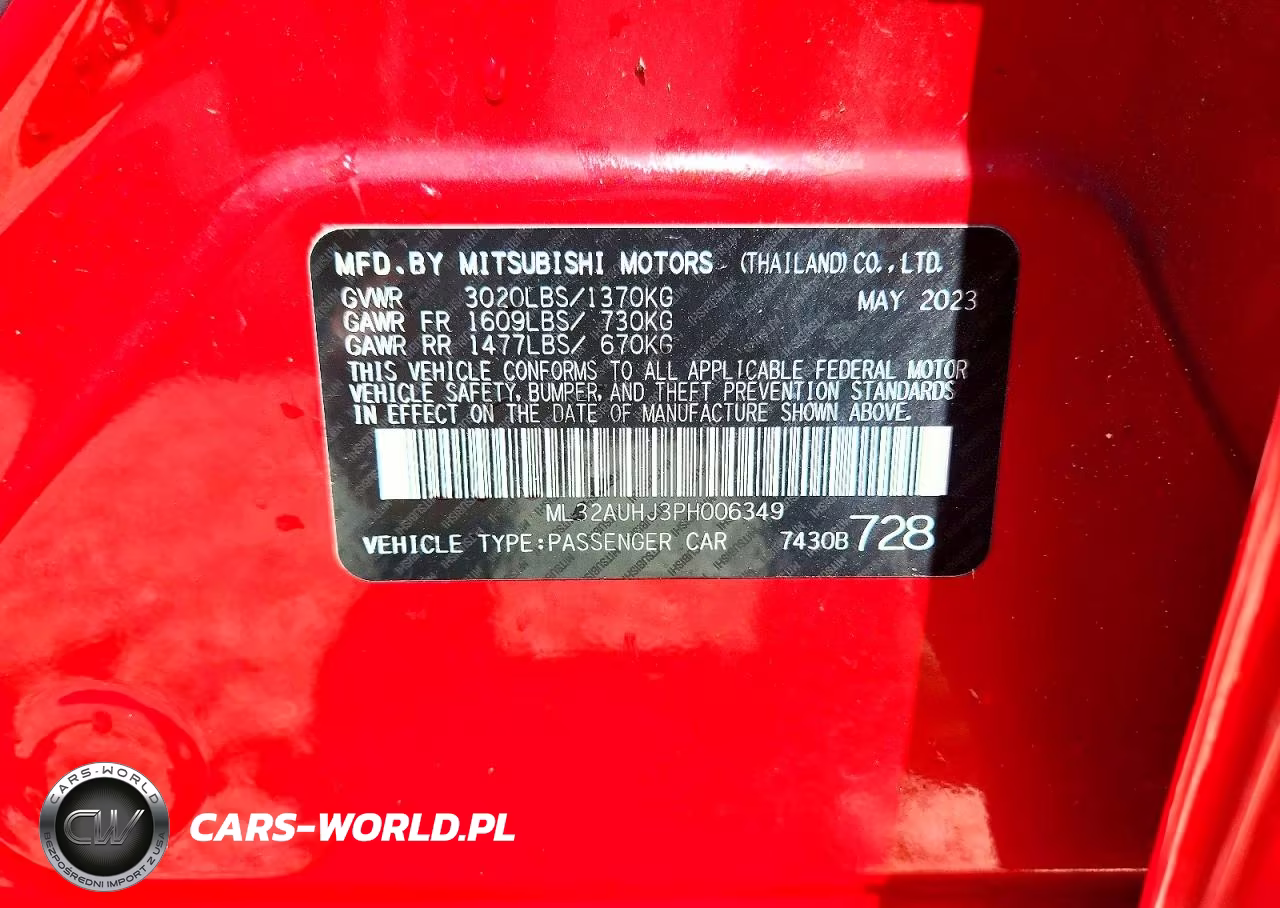 2023 Mitsubishi Mirage Es VIN:ML32AUHJ3PH006349 - 12
