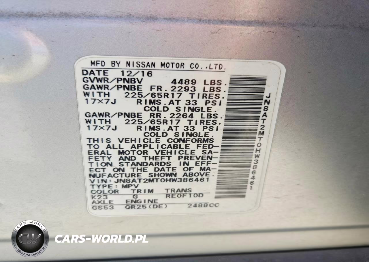 2017 Nissan Rogue S VIN:JN8AT2MT0HW386461 - 13