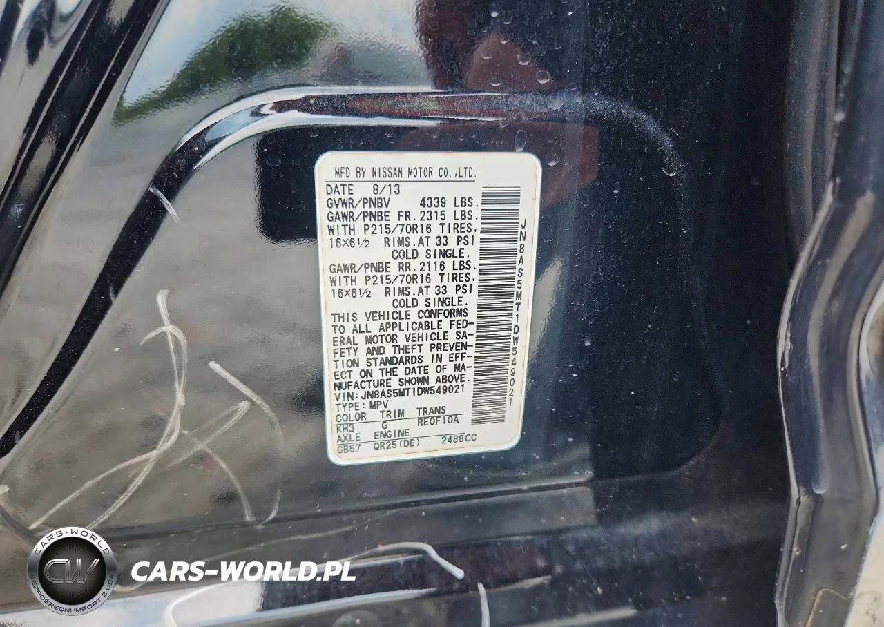 2013 Nissan Rogue S VIN:JN8AS5MT1DW549021 - 13