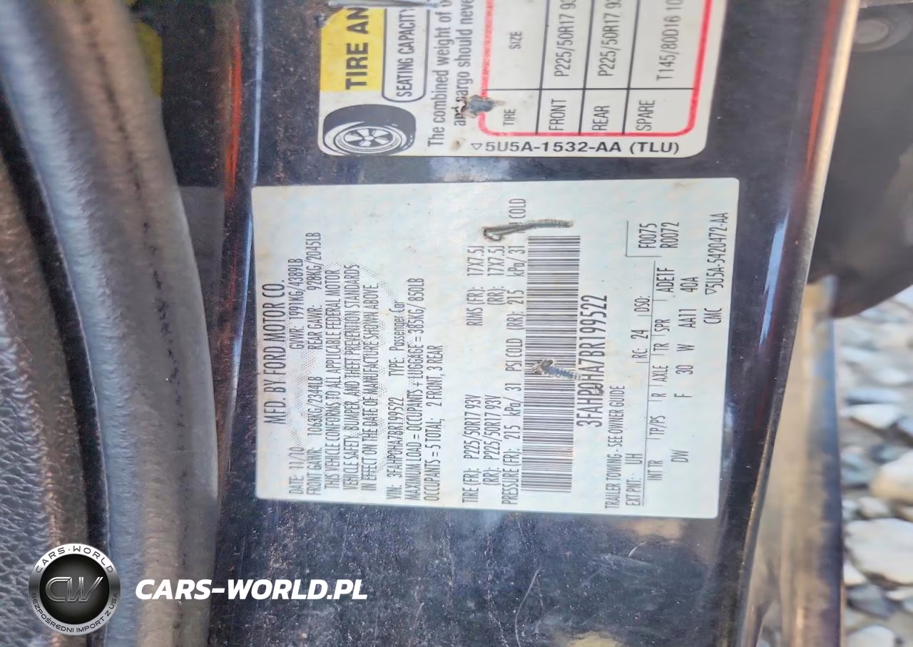 2011 Ford Fusion Se VIN:3FAHP0HA7BR199522 - 12