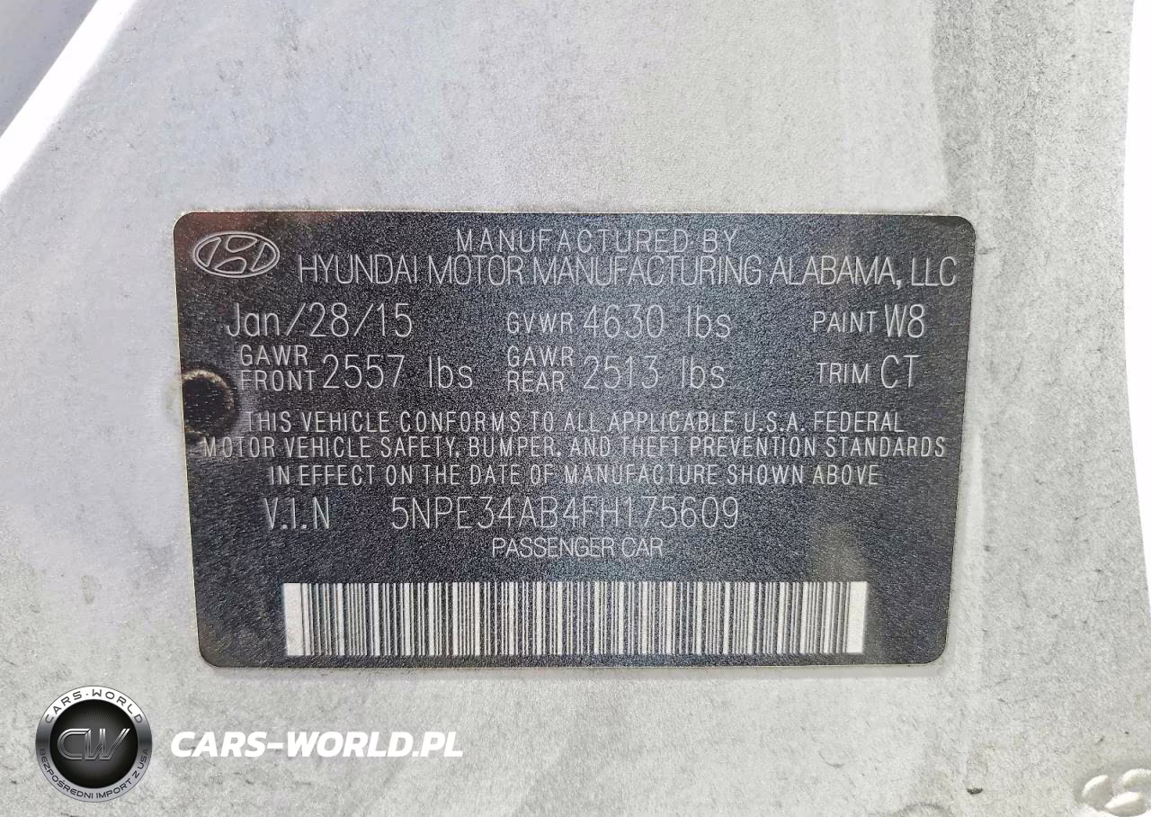 2015 Hyundai Sonata Limited 2.0T VIN:5NPE34AB4FH175609 - 13