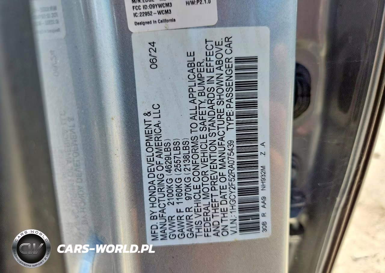 2024 Honda Accord Hybrid Sport VIN:1HGCY2F52RA075439 - 13