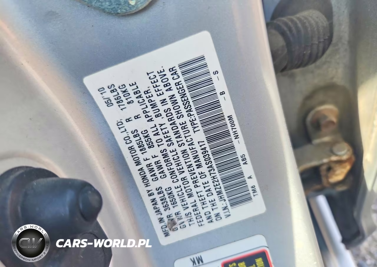 2010 Honda Insight Ex VIN:JHMZE2H73AS039417 - 12