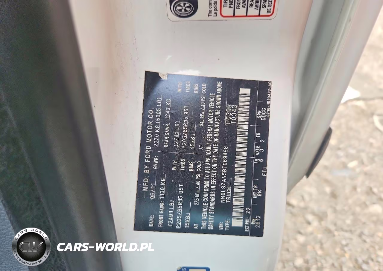 2011 Ford Transit Connect Xl Delivery Van VIN:NM0LS7AN5BT069498 - 13