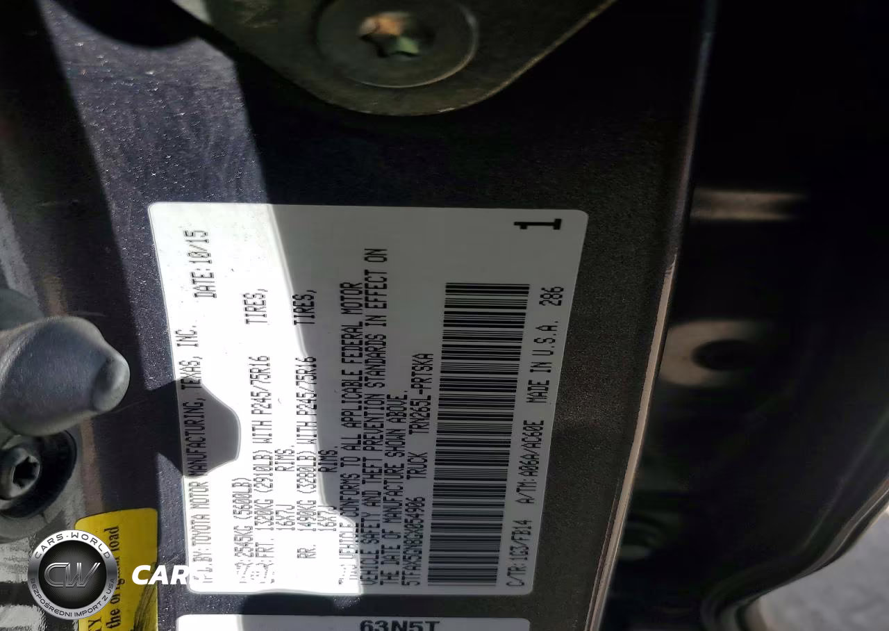 2016 Toyota Tacoma Sr VIN:5TFAX5GN8GX054906 - 12