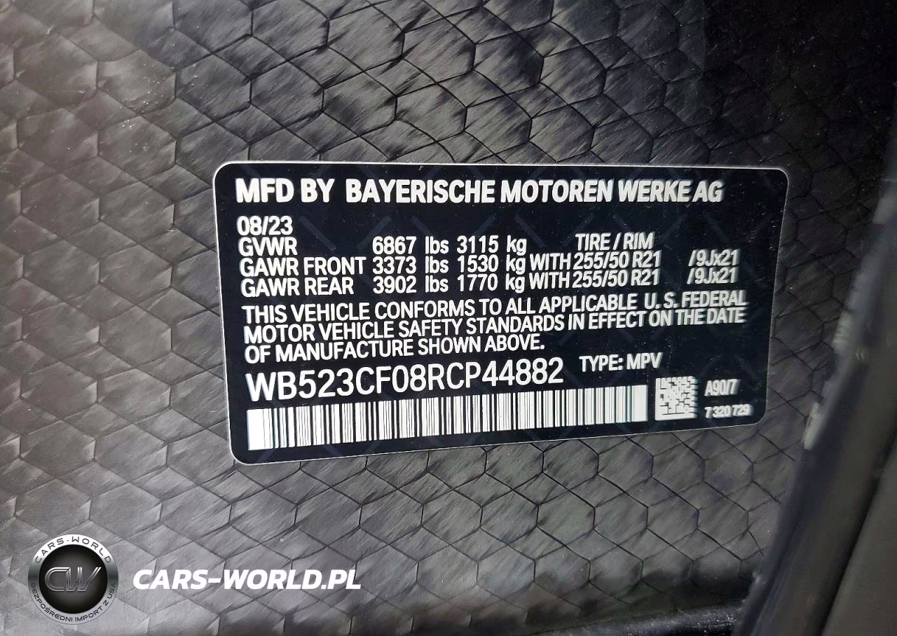 2024 BMW Ix xDrive50 VIN:WB523CF08RCP44882 - 13