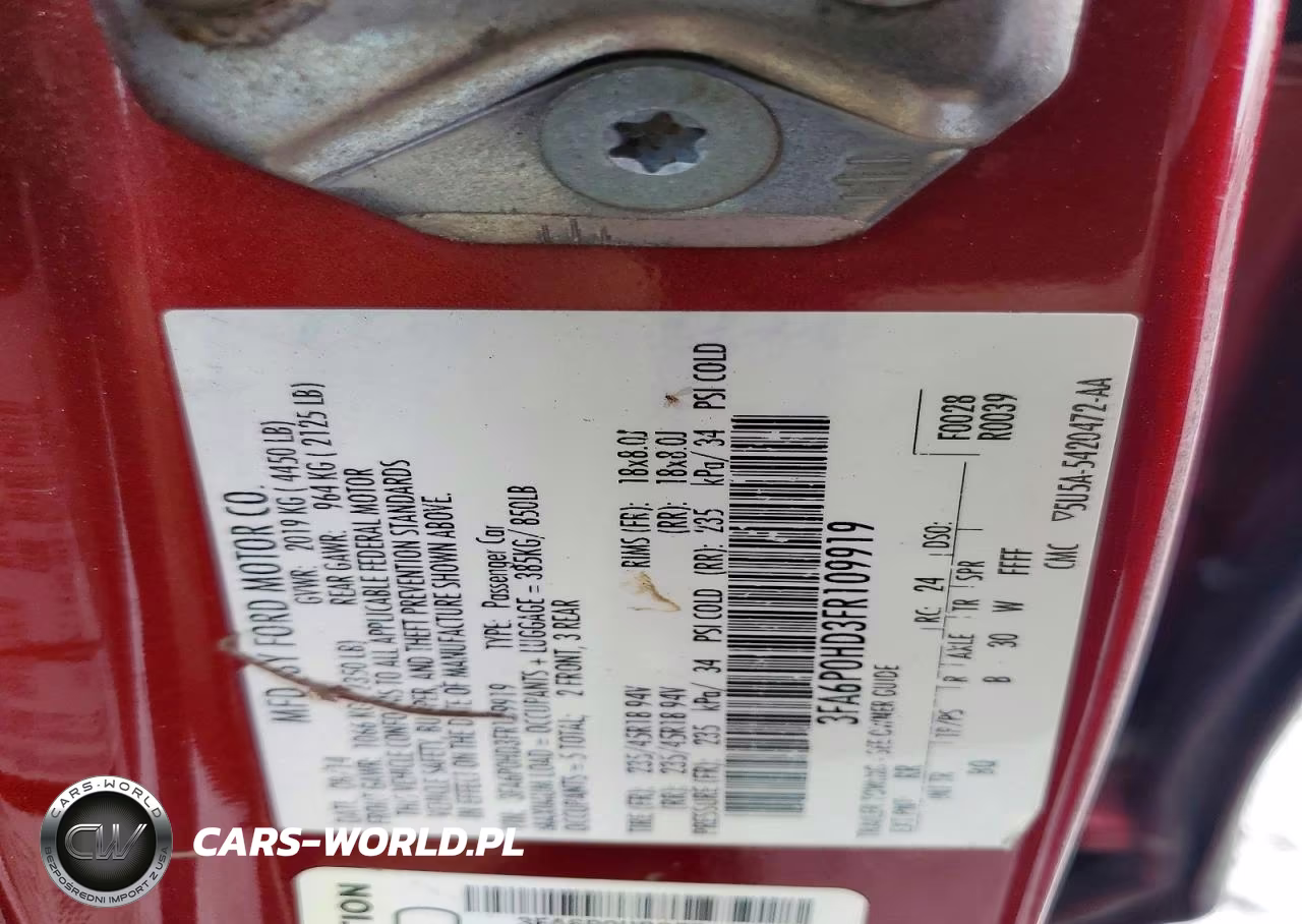 2015 Ford Fusion Se VIN:3FA6P0HD3FR109919 - 12