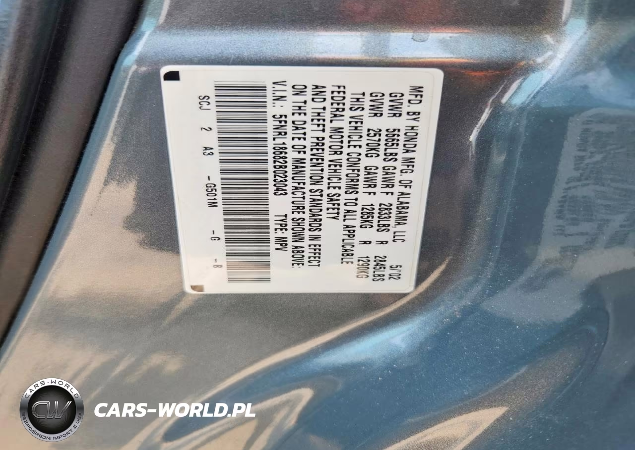 2002 Honda Odyssey Ex VIN:5FNRL18682B023043 - 13