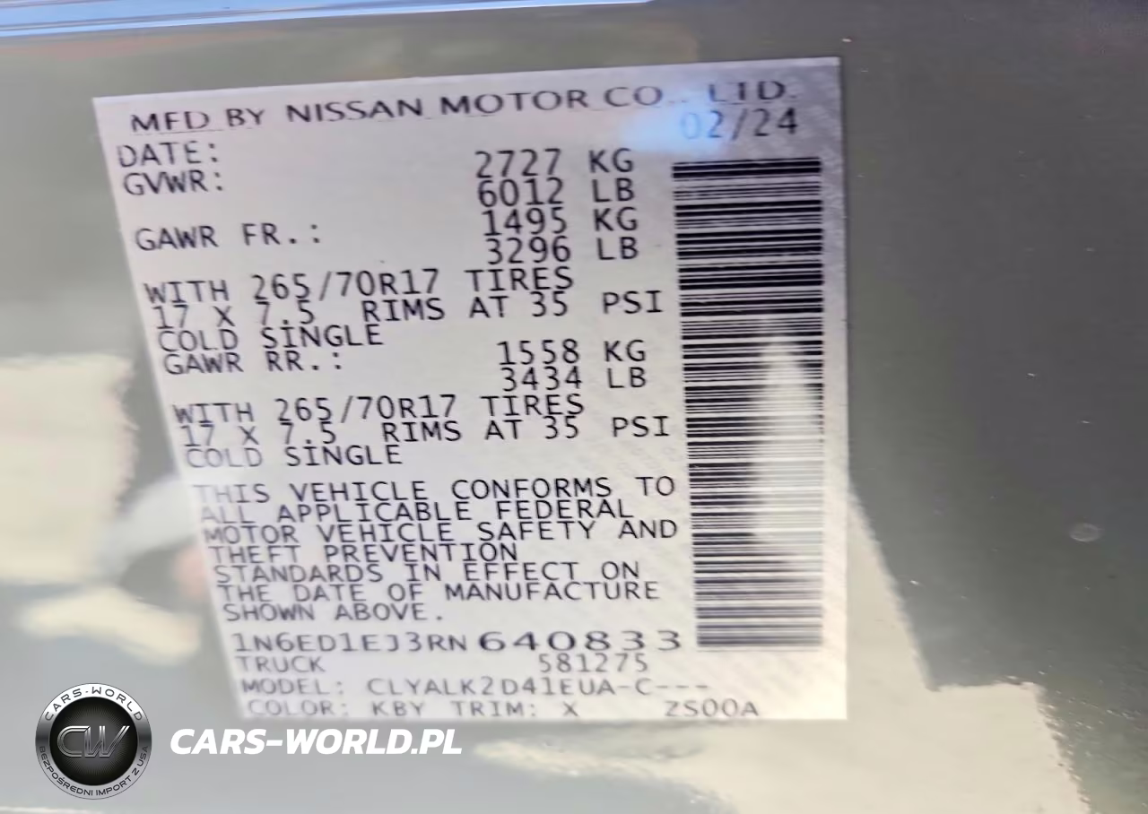 2024 Nissan Frontier Pro-X VIN:1N6ED1EJ3RN640833 - 12