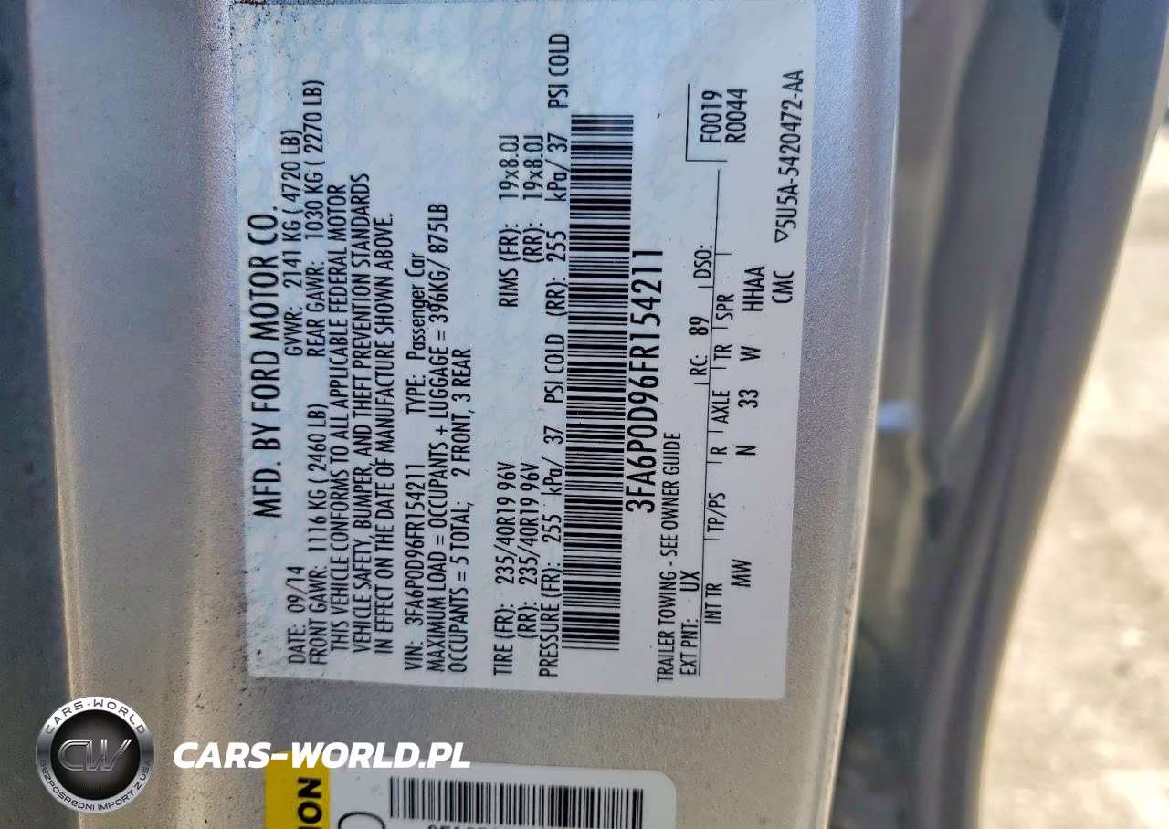 2015 Ford Fusion Titanium VIN:3FA6P0D96FR154211 - 12