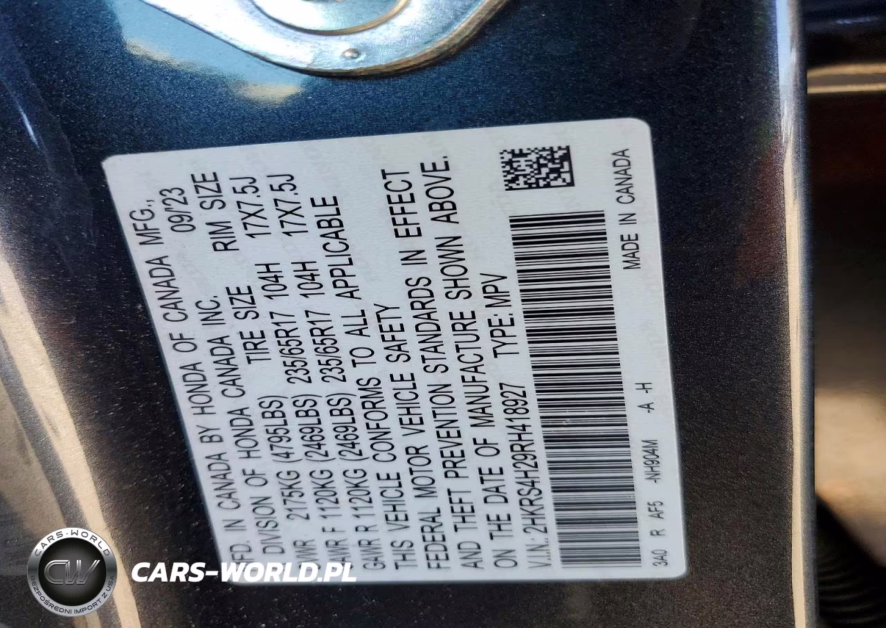 2024 Honda Cr-V Lx VIN:2HKRS4H29RH418927 - 12