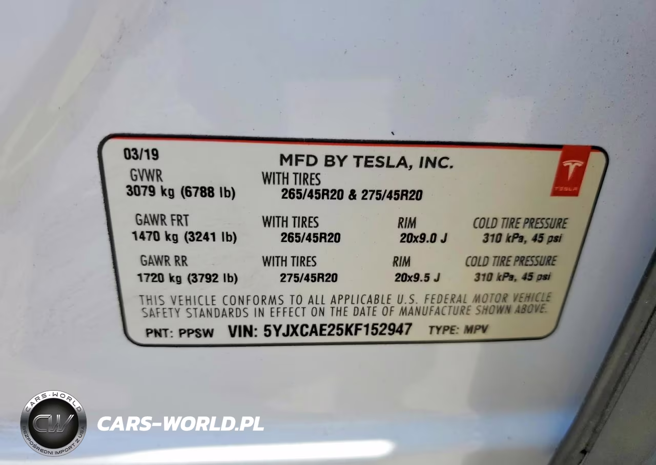 2019 Tesla Model X VIN:5YJXCAE25KF152947 - 14