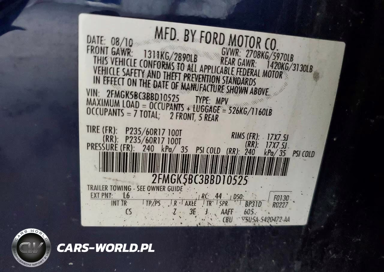 2011 Ford Flex Se VIN:2FMGK5BC3BBD10525 - 13
