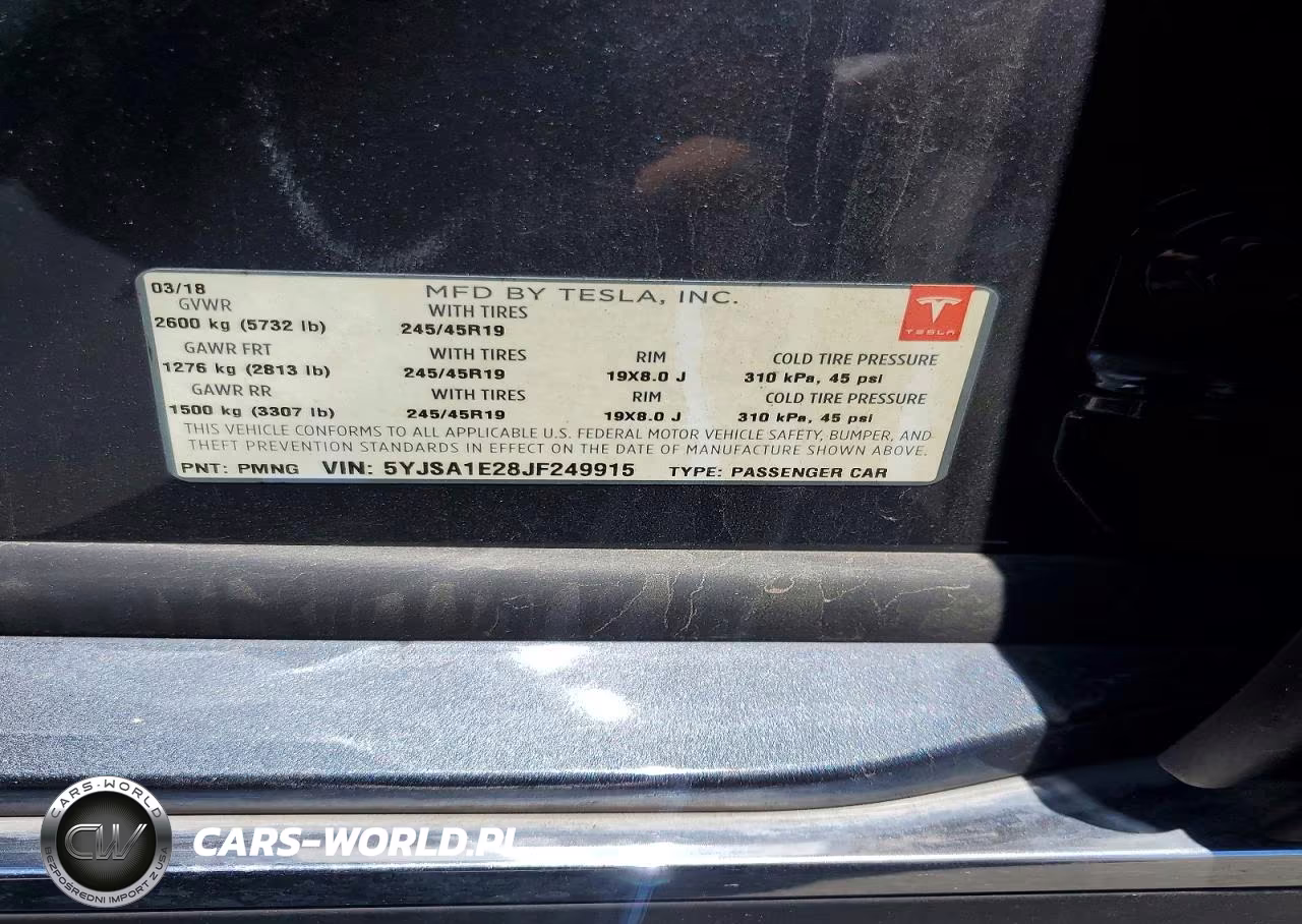 2018 Tesla Model S VIN:5YJSA1E28JF249915 - 12