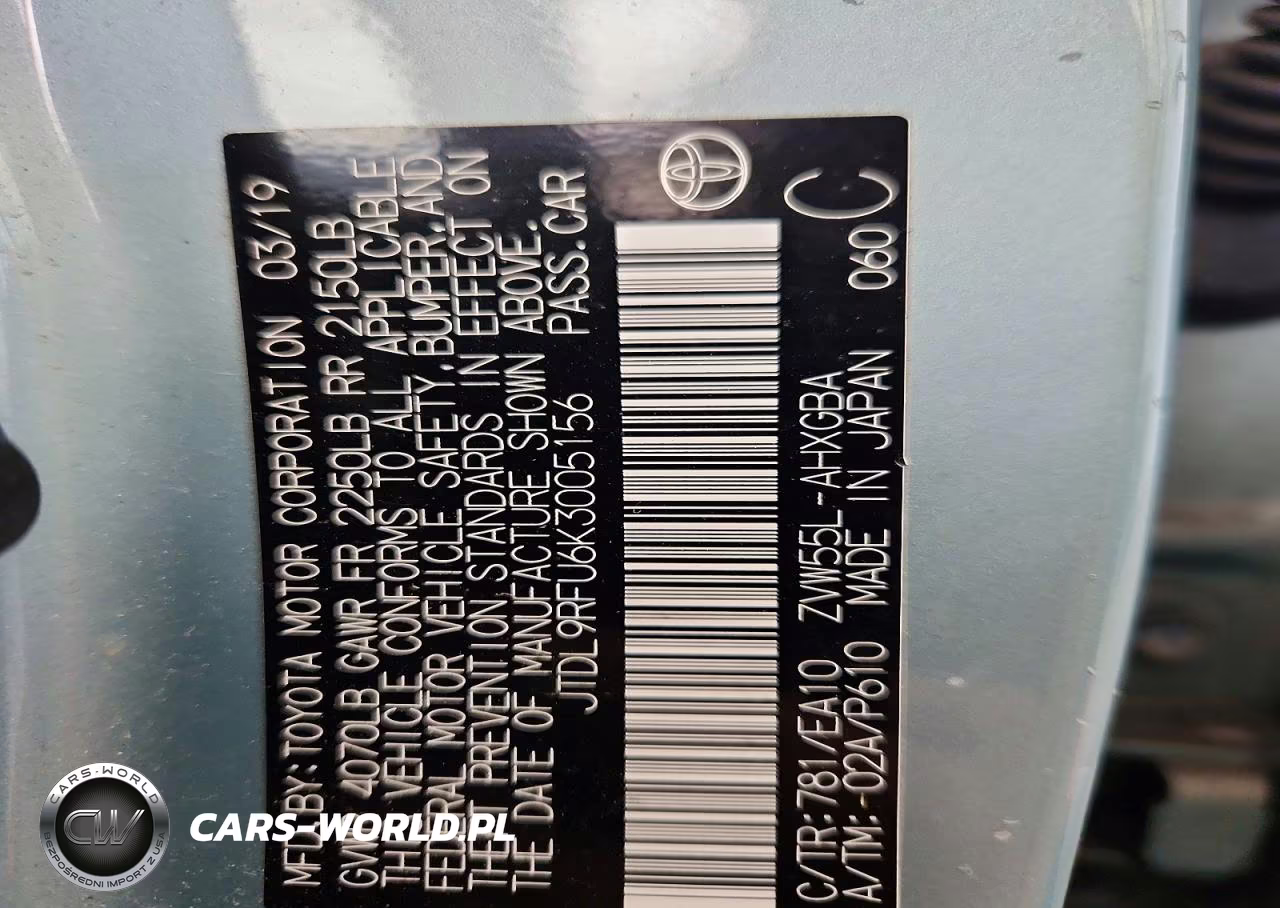2019 Toyota Prius Xle Awd-E VIN:JTDL9RFU6K3005156 - 13