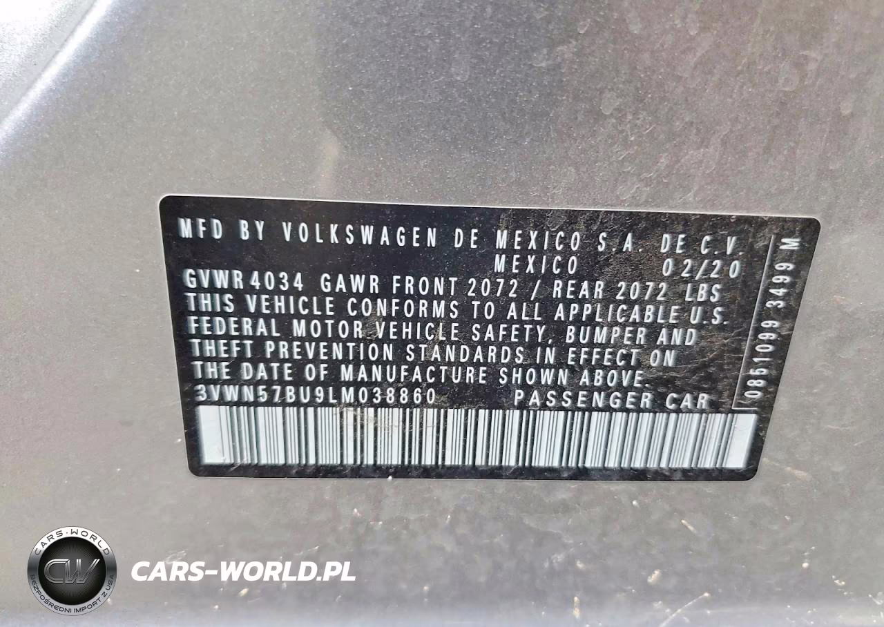 2020 Volkswagen Jetta S VIN:3VWN57BU9LM038860 - 12