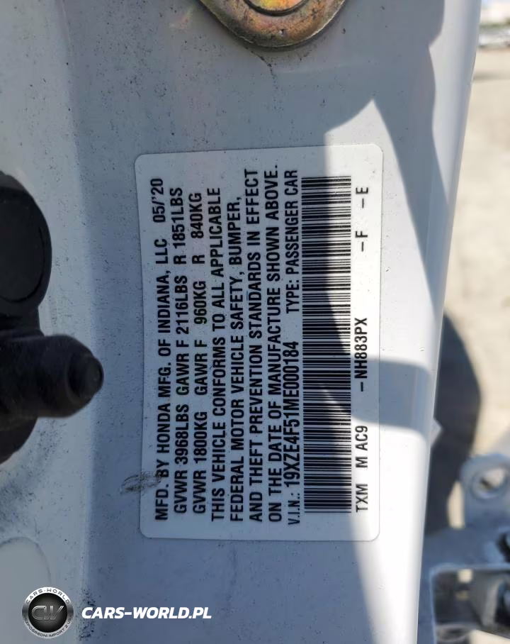 2021 Honda Insight Ex VIN:19XZE4F51ME000184 - 12