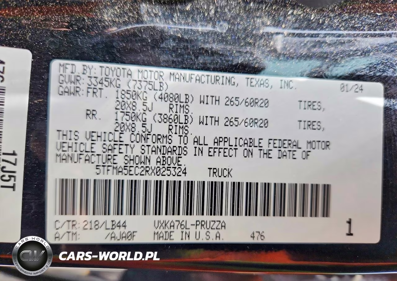 2024 Toyota Tundra 1794 Edition VIN:5TFMA5EC2RX025324 - 13