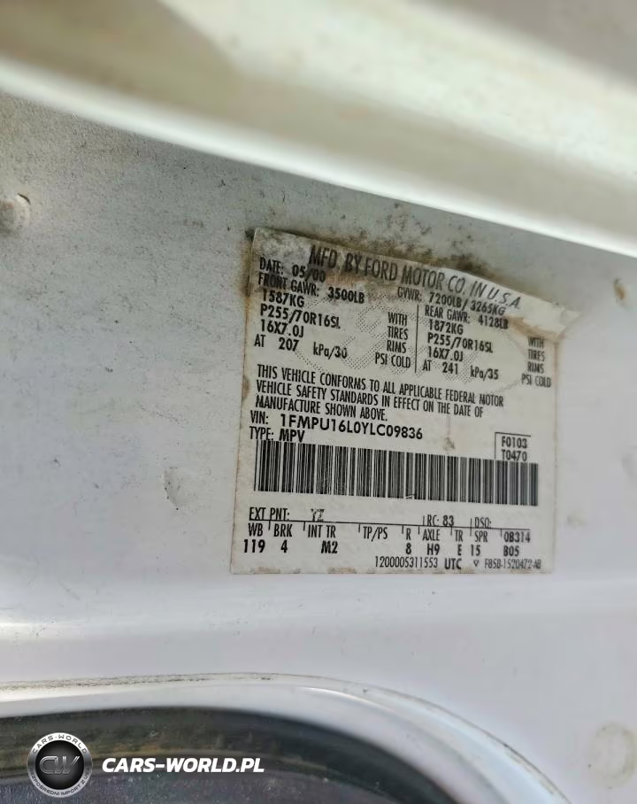 2000 Ford Expedition Xlt VIN:1FMPU16L0YLC09836 - 13
