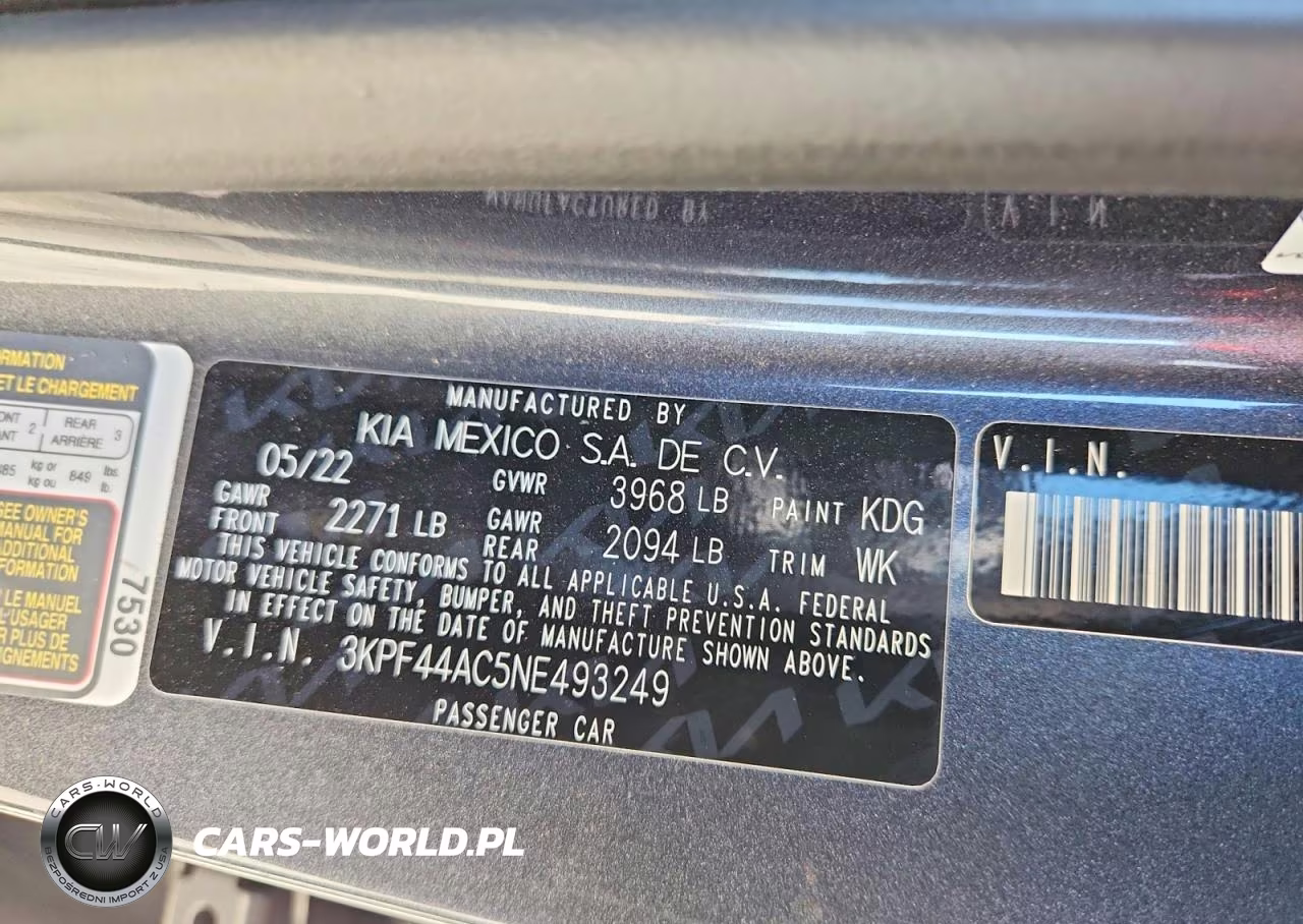 2022 Kia Forte Gt VIN:3KPF44AC5NE493249 - 12