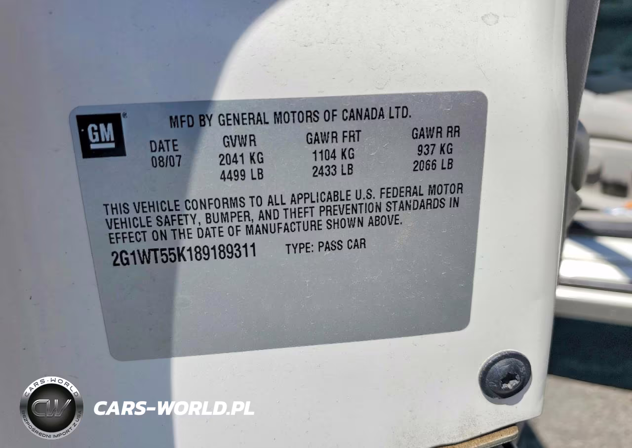 2008 Chevrolet Impala VIN:2G1WT55K189189311 - 12
