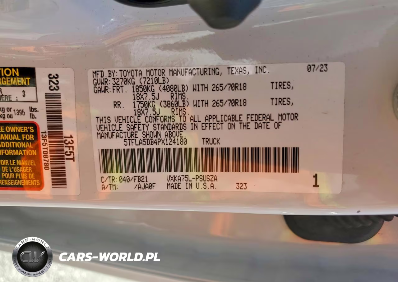 2023 Toyota Tundra Sr5 VIN:5TFLA5DB4PX124180 - 13