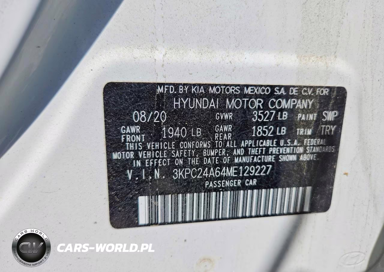 2021 Hyundai Accent VIN:3KPC24A64ME129227 - 12