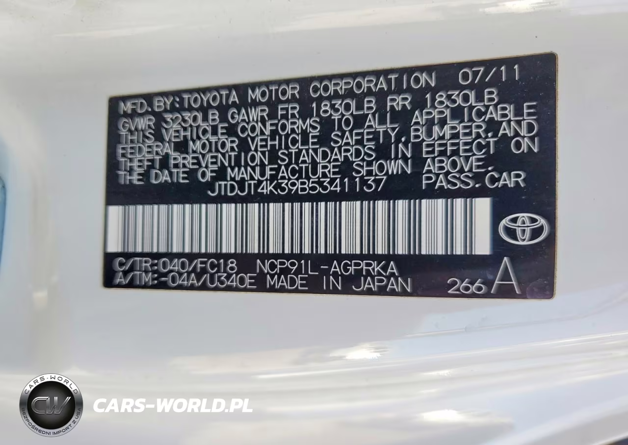 2011 Toyota Yaris Base VIN:JTDJT4K39B5341137 - 12