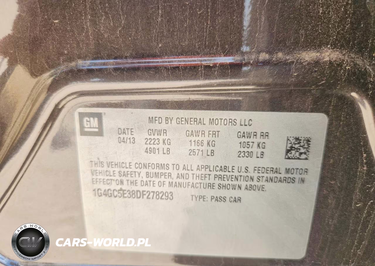 2013 Buick Lacrosse VIN:1G4GC5E38DF278293 - 12