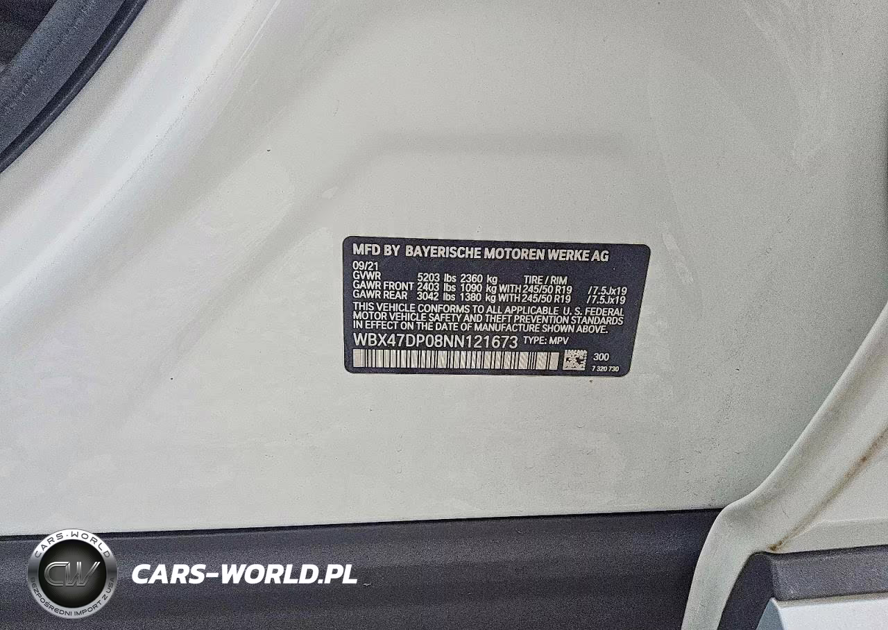 2022 BMW X3 Sdrive30I VIN:WBX47DP08NN121673 - 14