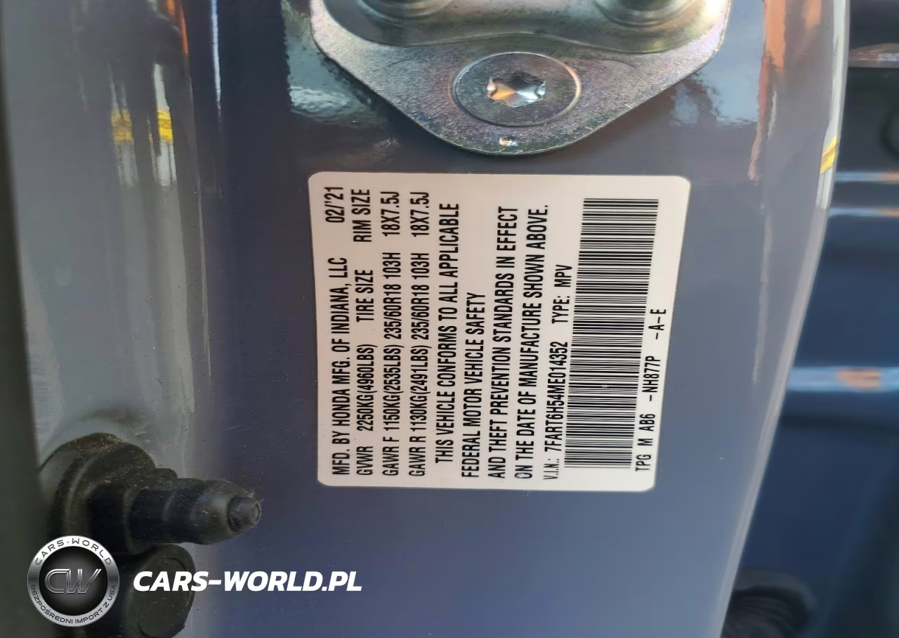 2021 Honda Cr-V Ex VIN:7FART6H54ME014352 - 12