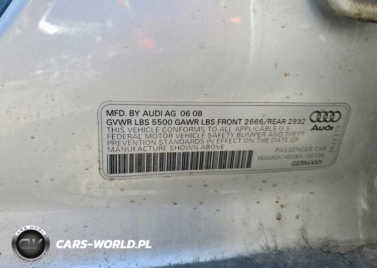 2008 Audi A6 Avant Quattro VIN:WAUKH74F08N160335 - 12