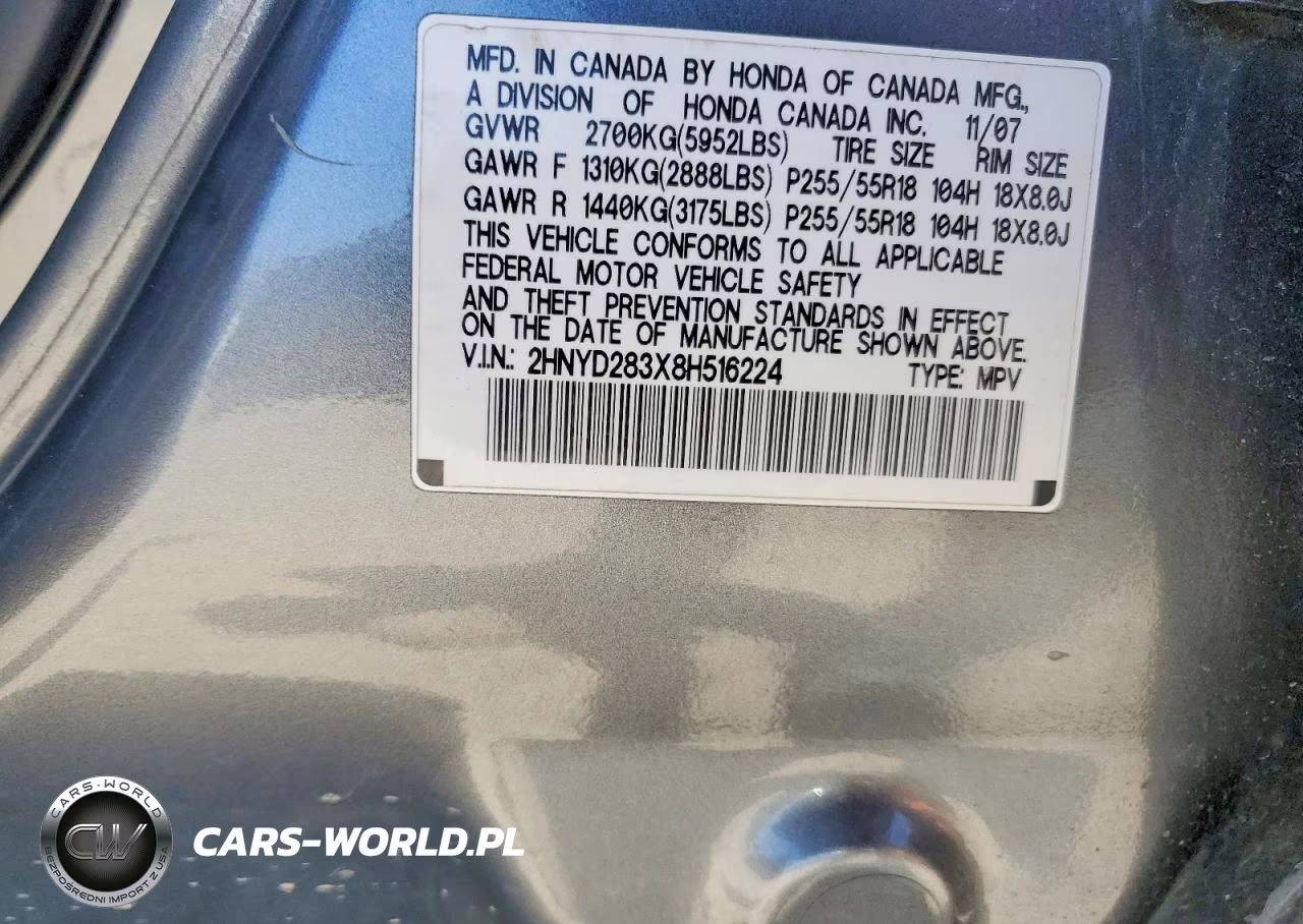 2008 Acura Mdx Technology VIN:2HNYD283X8H516224 - 12