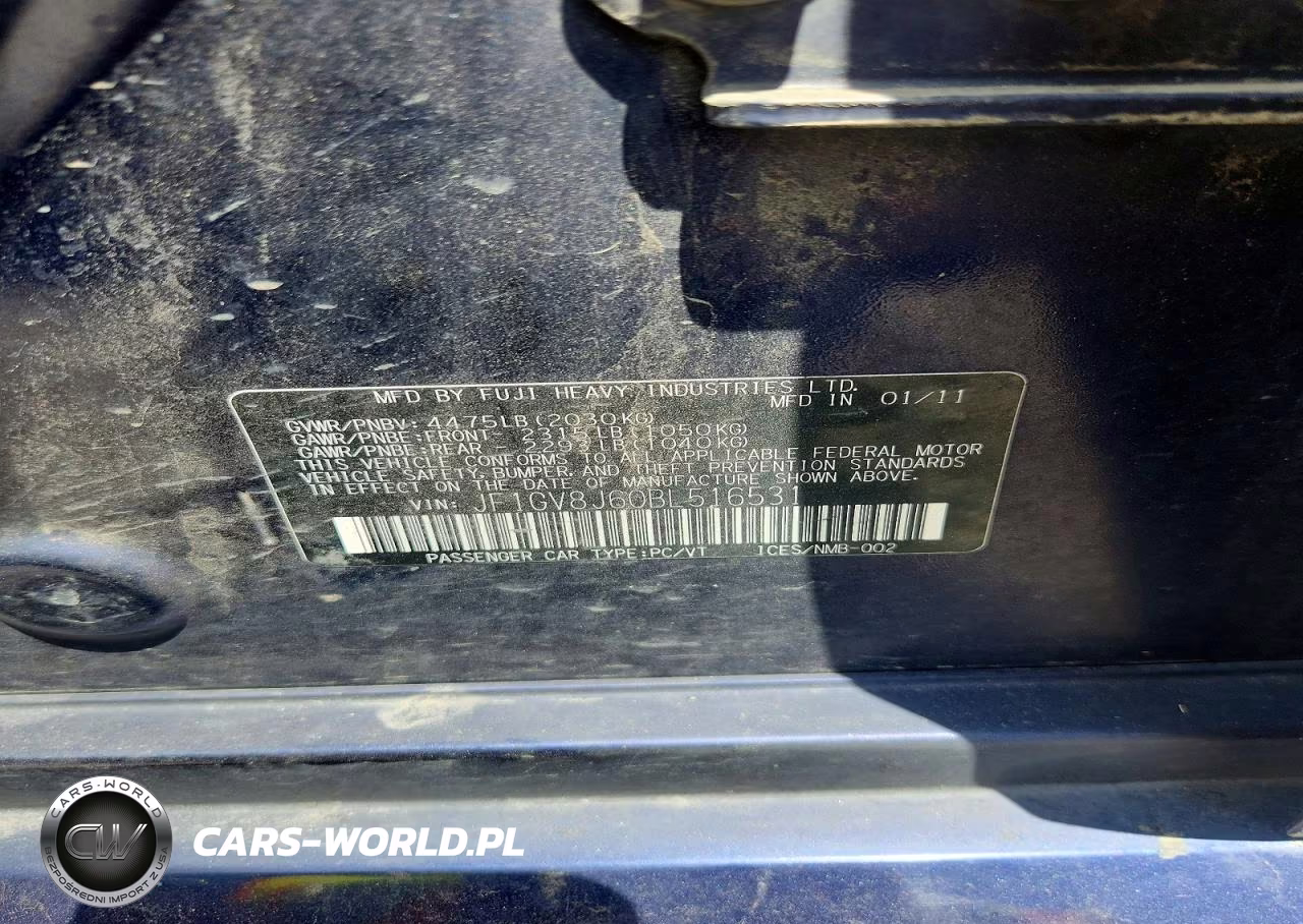 2011 Subaru Impreza Wrx Sti VIN:JF1GV8J60BL516531 - 13