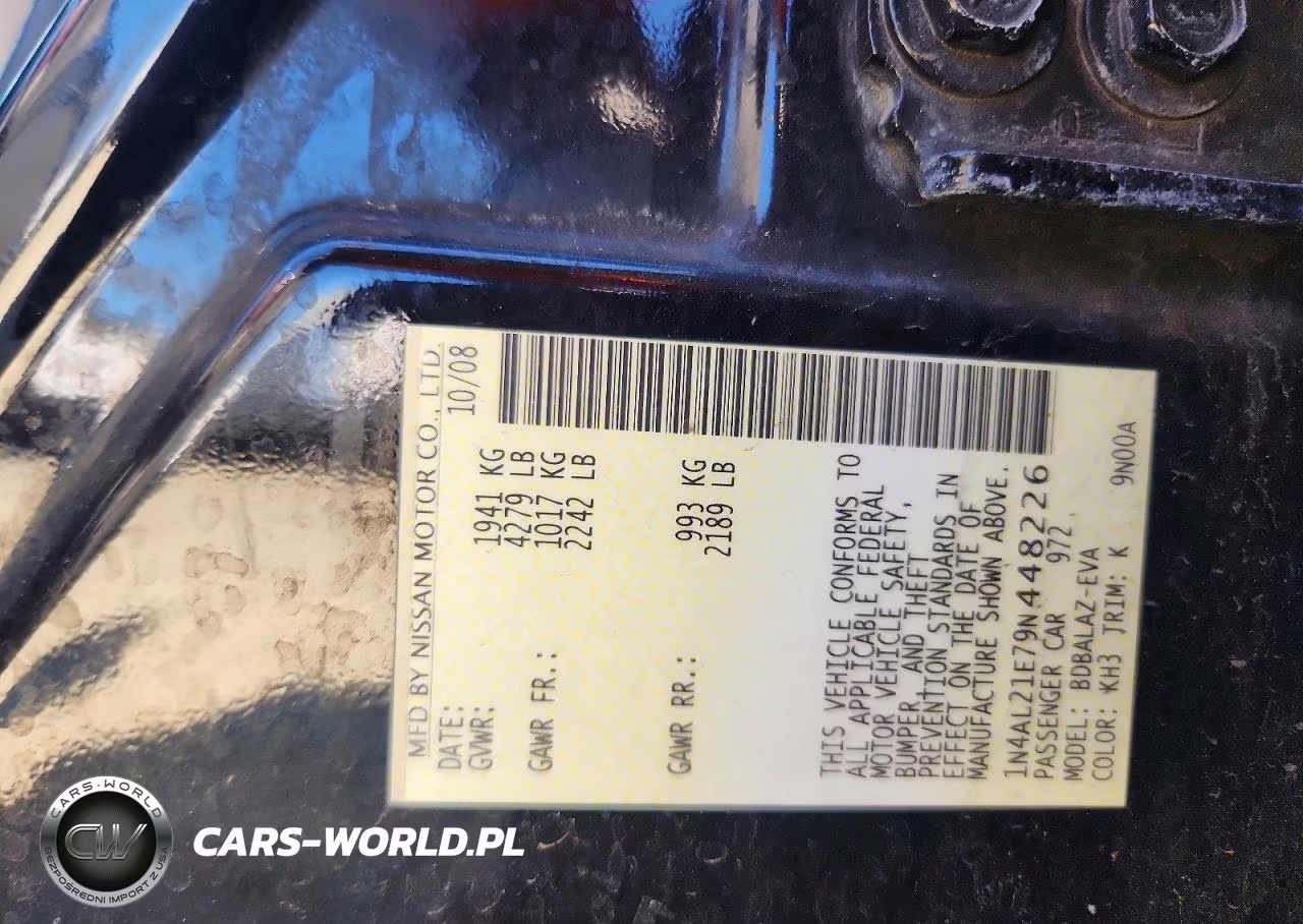2009 Nissan Altima 2.5 VIN:1N4AL21E79N448226 - 12