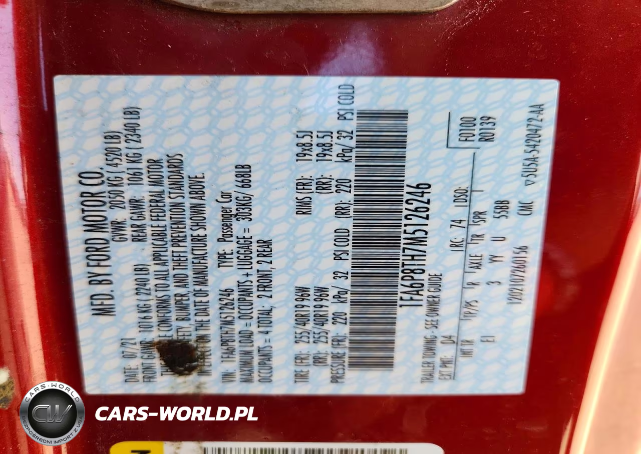 2021 Ford Mustang VIN:1FA6P8TH7M5126246 - 12