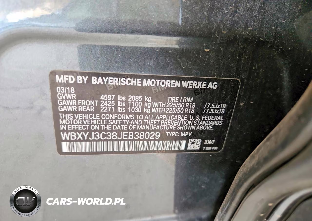 2018 BMW X2 Sdrive28I VIN:WBXYJ3C38JEB38029 - 13