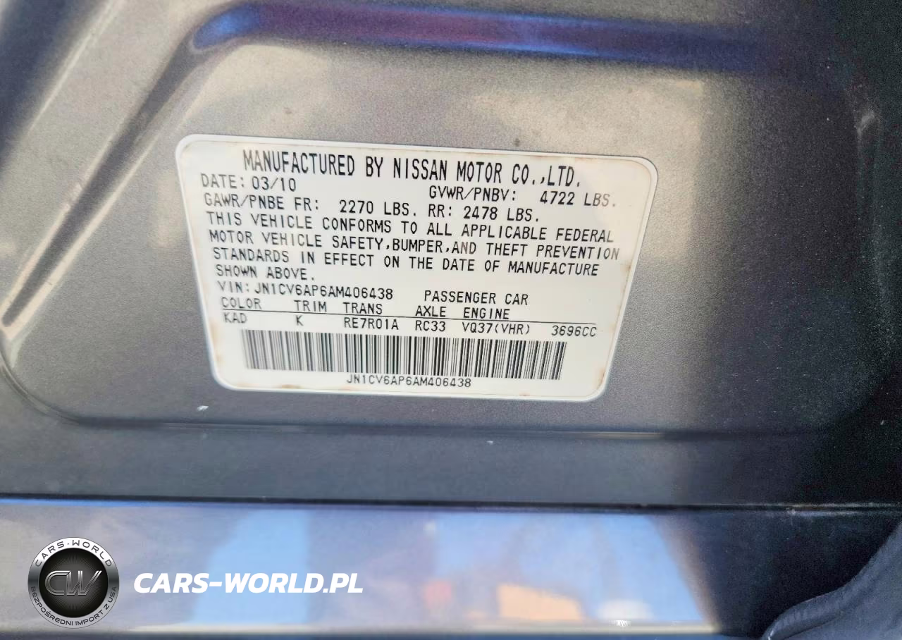 2010 Infiniti G37 Base-Sport VIN:JN1CV6AP6AM406438 - 12