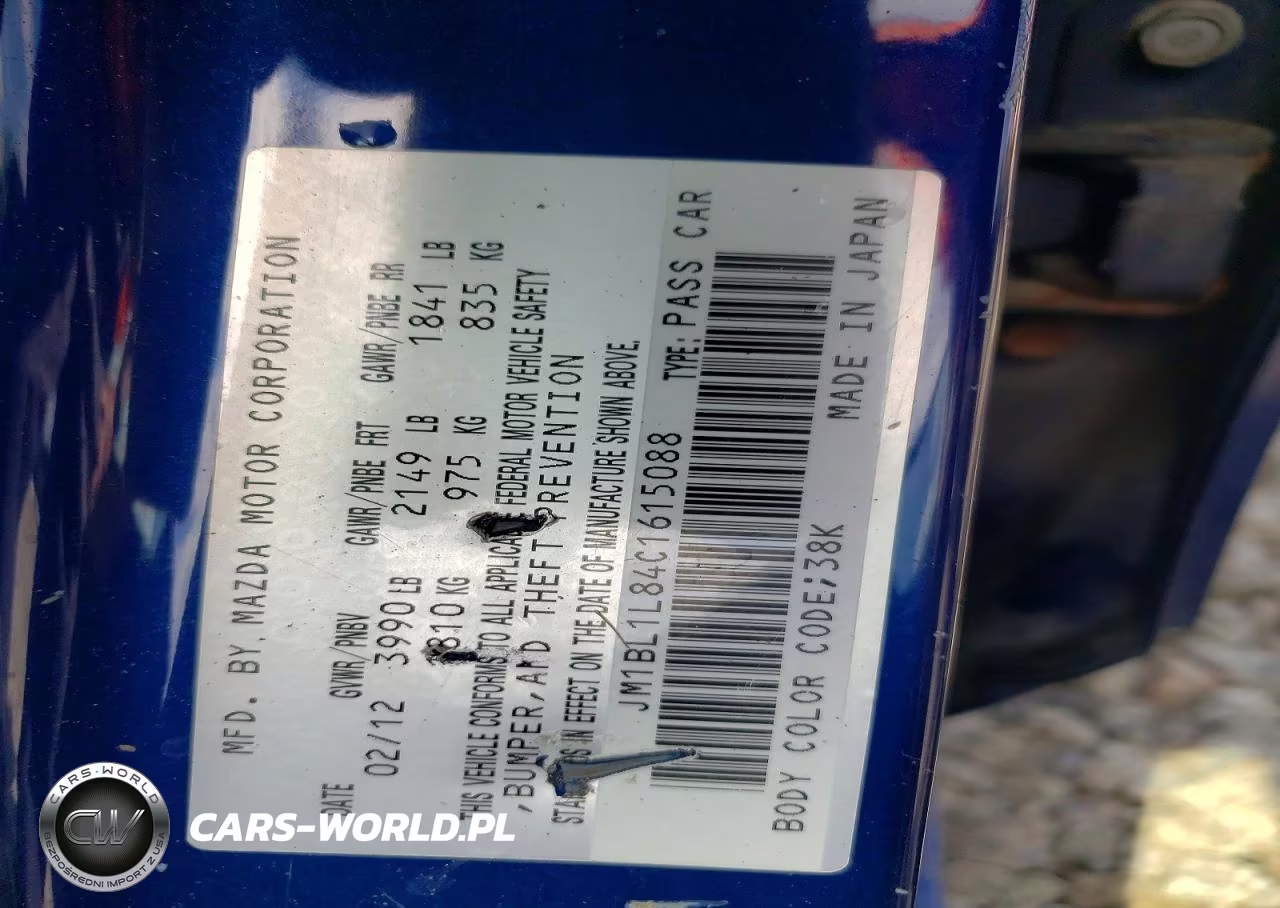 2012 Mazda 3 I VIN:JM1BL1L84C1615088 - 12