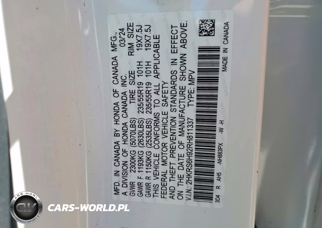 2024 Honda Cr-V Sport Touring VIN:2HKRS6H92RH811337 - 13