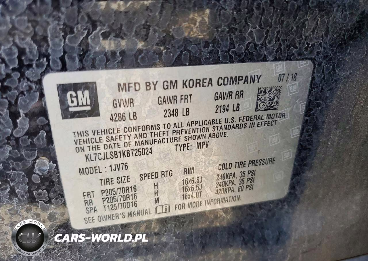 2019 Chevrolet Trax 1Lt VIN:KL7CJLSB1KB725024 - 14